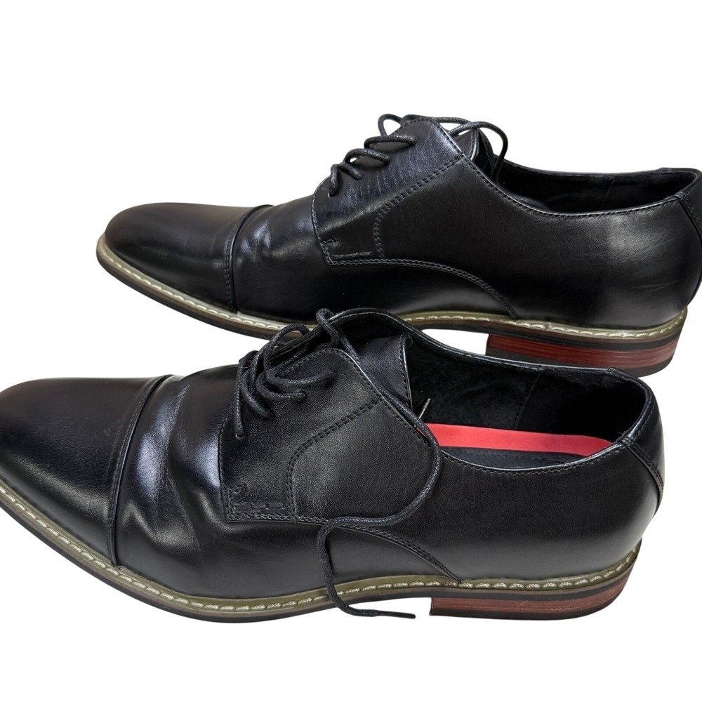 Mofri Men's Classic Modern Oxford Lace Dress Shoes,Size 12 Black - Picture 3 of 13